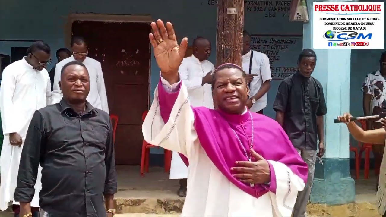 Visite pastorale de. Mgr André Giraud Pindi Évêque de Matadi à Ngombe Matadi