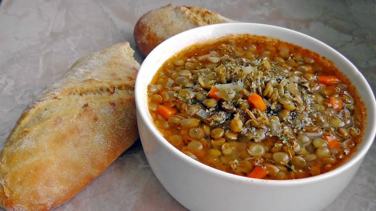 Greek Lentil Soup - Fakes - Vegan Vegetarian Recipe