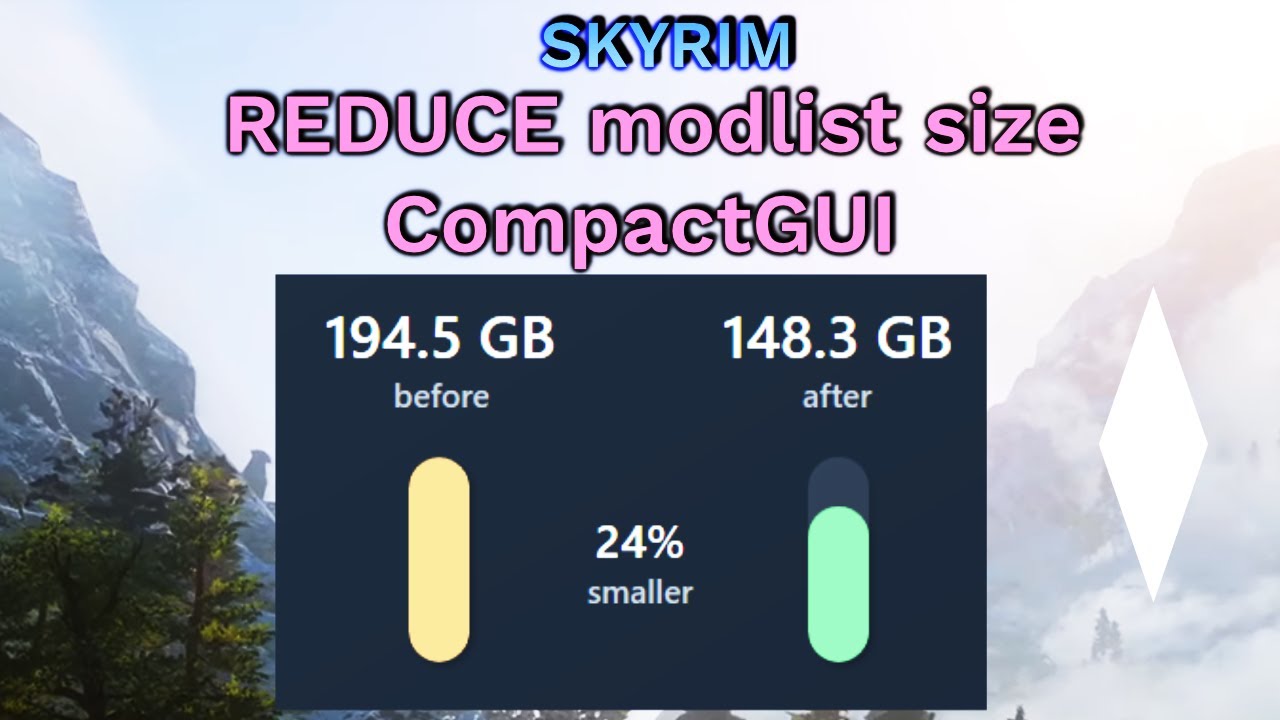 EVERY Skyrim modlist user should use this FREE tool! CompactGUI. Save disk space! Easy install