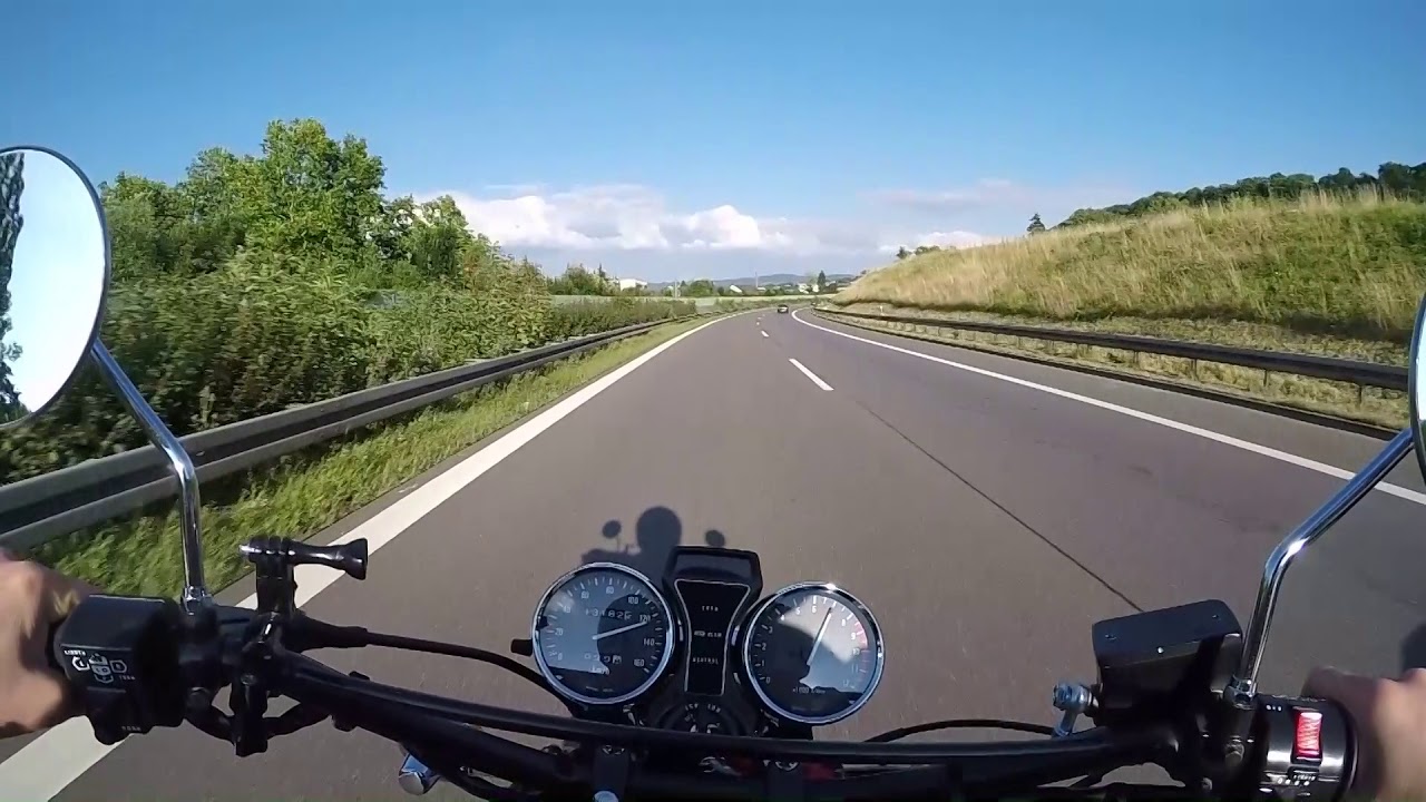 Suzuki GN 250 ACCELERATION & TOP SPEED POV Autobahn Test Drive