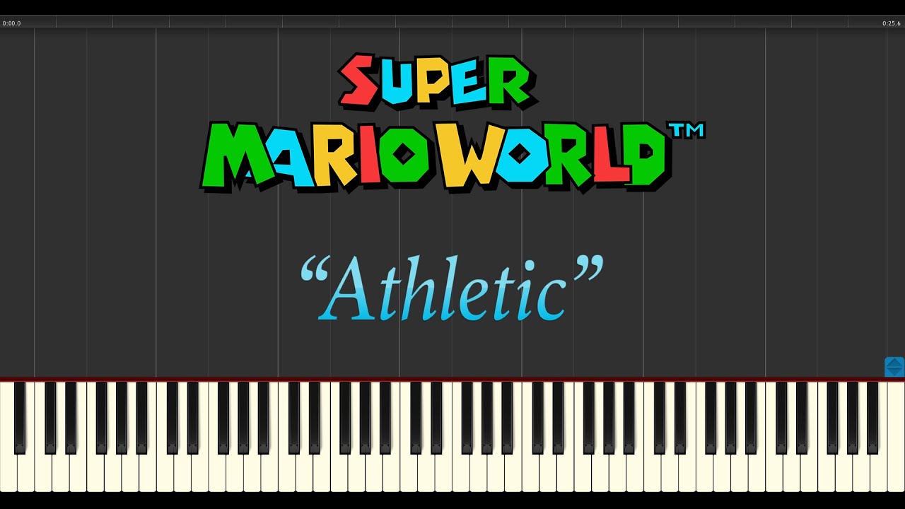 Super Mario World - Athletic (Piano Tutorial Synthesia)
