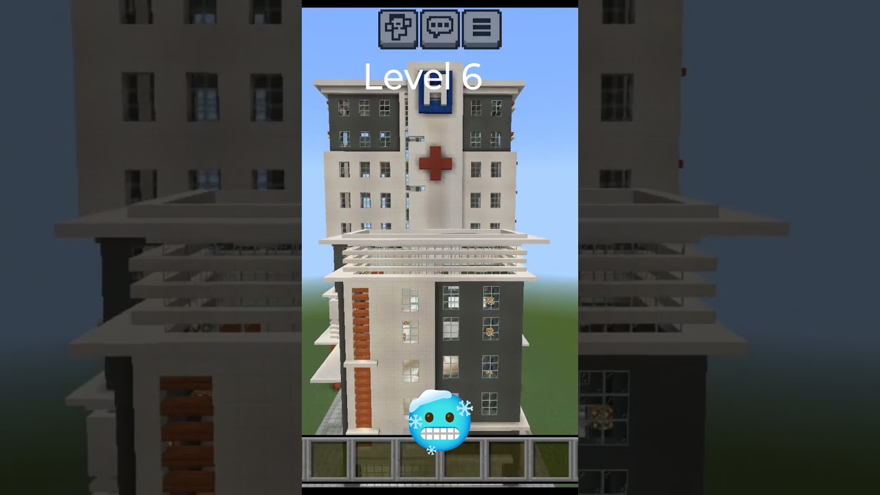 Hospital by levels MINECRAFT #minecraft #hospital #medicine #games #gaming  #minecraftshorts