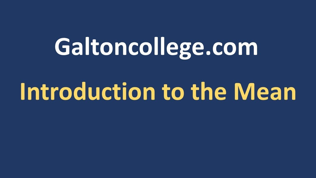 Introduction to Mean