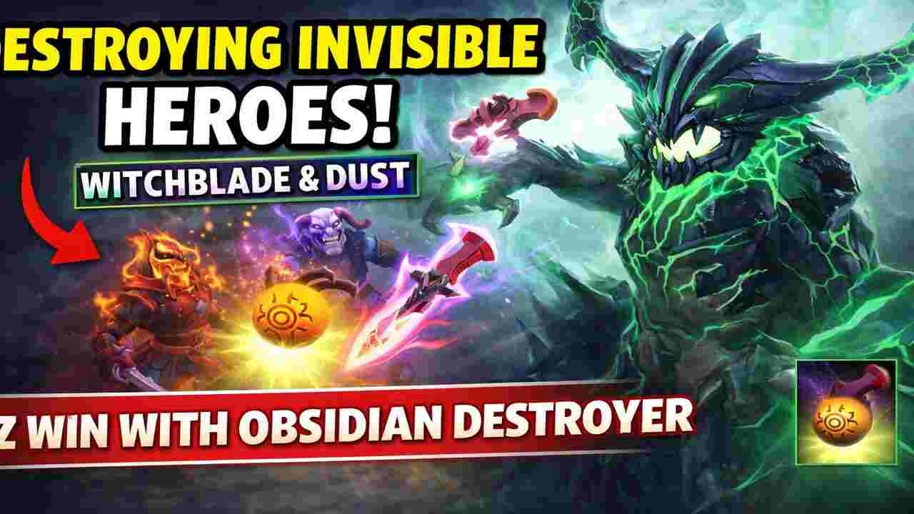 Obsidian Destroyer DESTROYS Invisible Heroes! Witchblade + Dust Combo | Dota 2 All Pick
