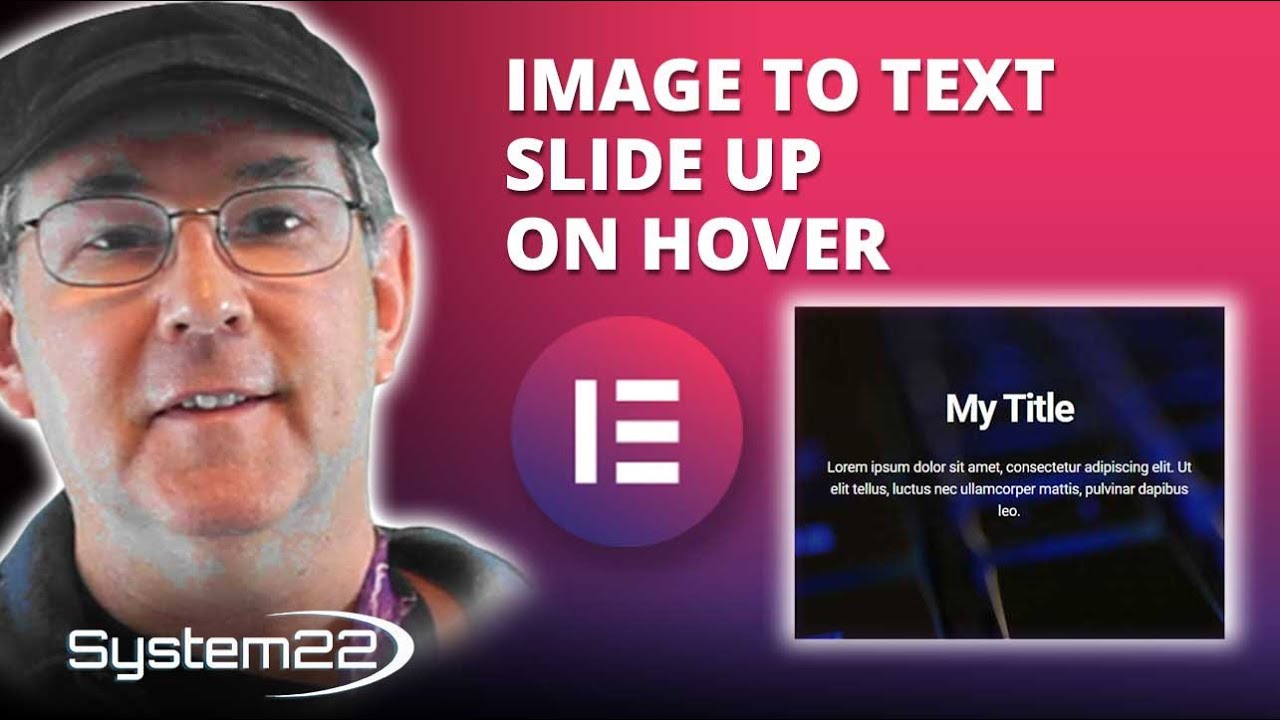 Elementor Image To Text Slide Up On Hover 👍