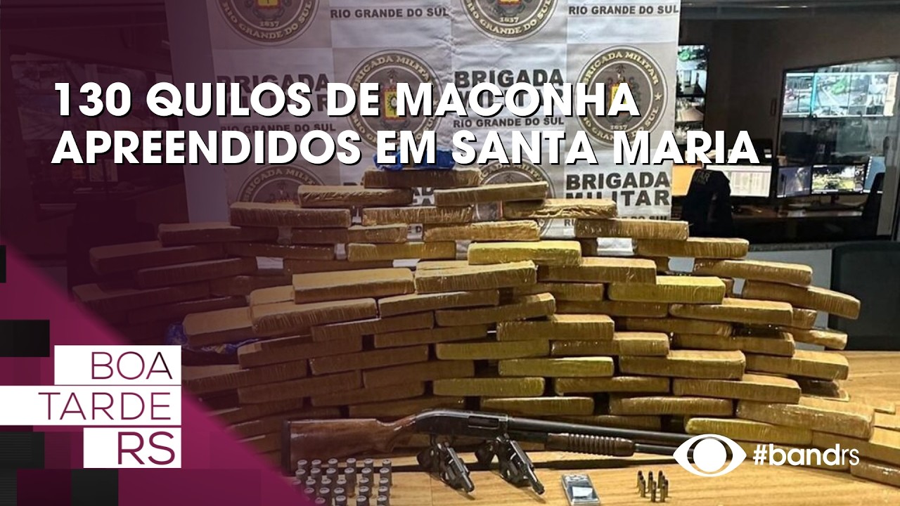 130 quilos de maconha apreendidos em Santa Maria