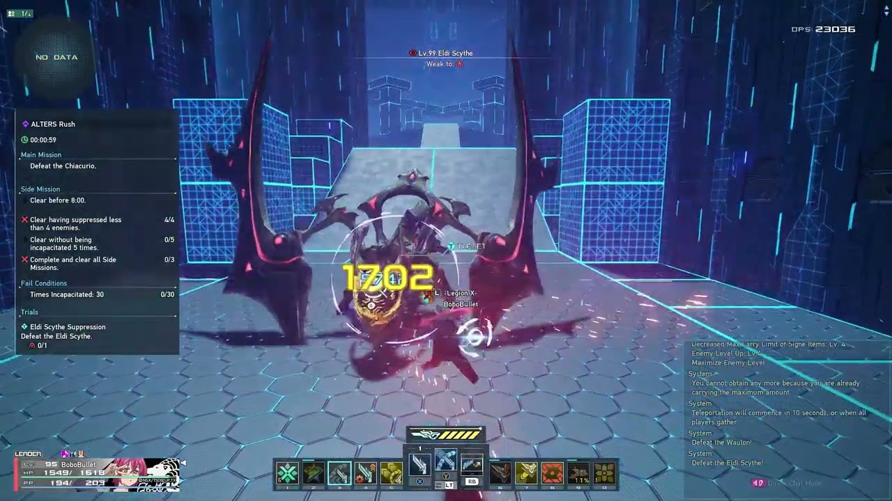 PSO2 NGS: ALTERS RUSH SL/BO 2:00 1024.3%