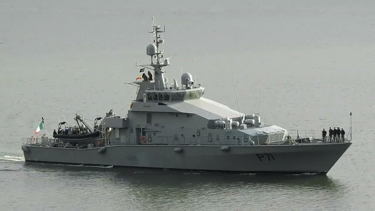 LE AOIBHINN  [ Irish Naval Service ] in lower Cork harbour on Sunday, December 15 - 2024.
