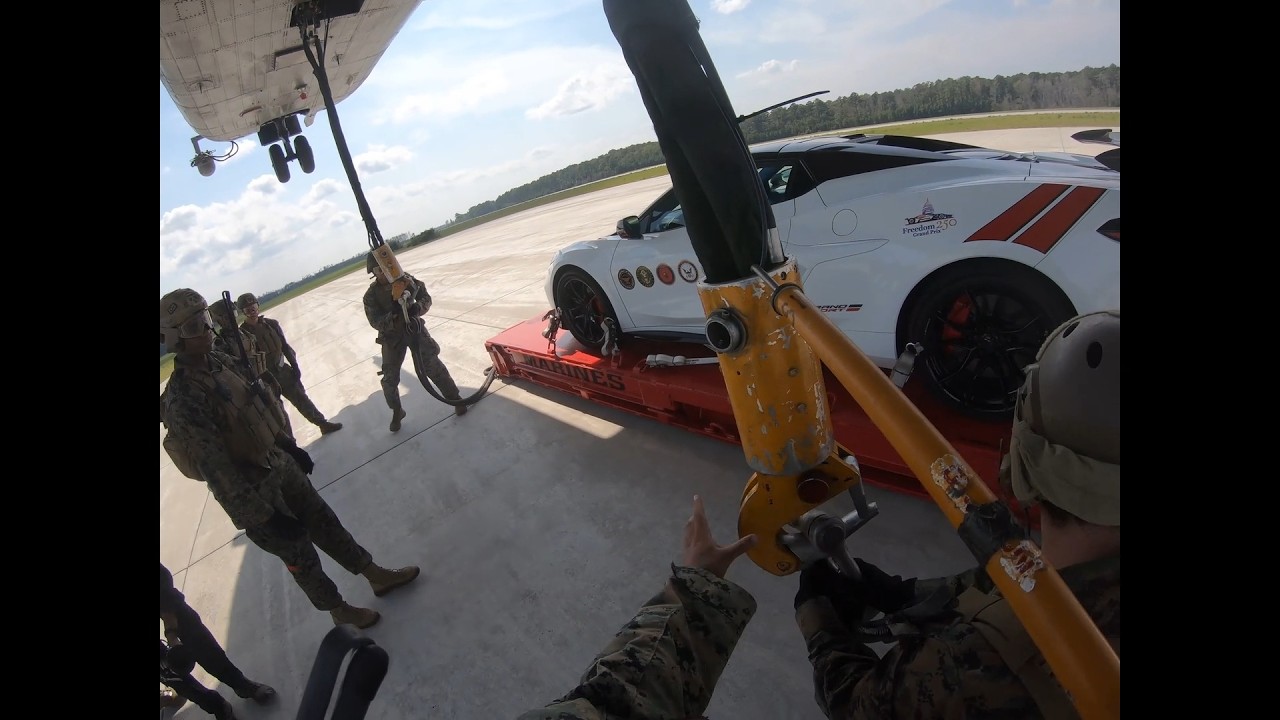 Cool Video of a U.S. Marine Corps Helicopter Transporting a Sportscar