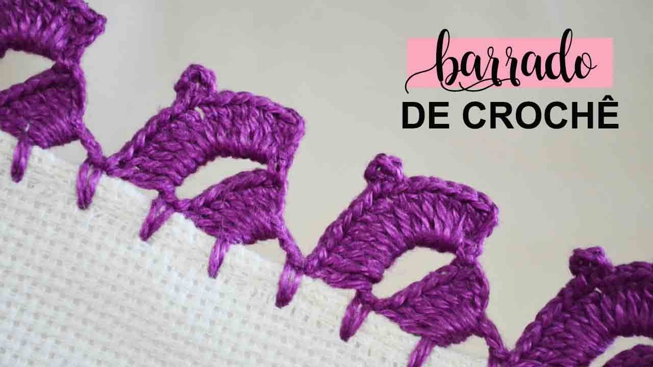 BARRADO DE CROCHÊ CUPCAKE CARREIRA ÚNICA #417 | BICO PASSO A PASSO