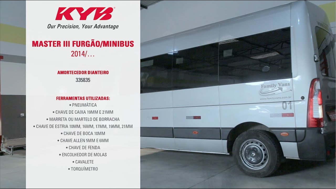 Passo a passo: instalando o amortecedor KYB no Master III Furgão/Minibus