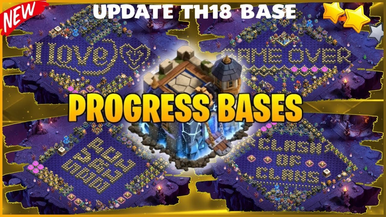 TOP 20 GUIA TH18 | BASE PROGRESS | NOVAS BASES TH18 PROGRESS COM LINK | UPDATED ClashofClans!