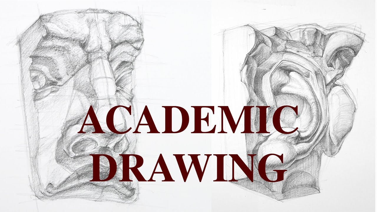 Drawing Head Facial parts: Eye, Nose, Mouth, Ear #academicdrawing #sarahnartwork
