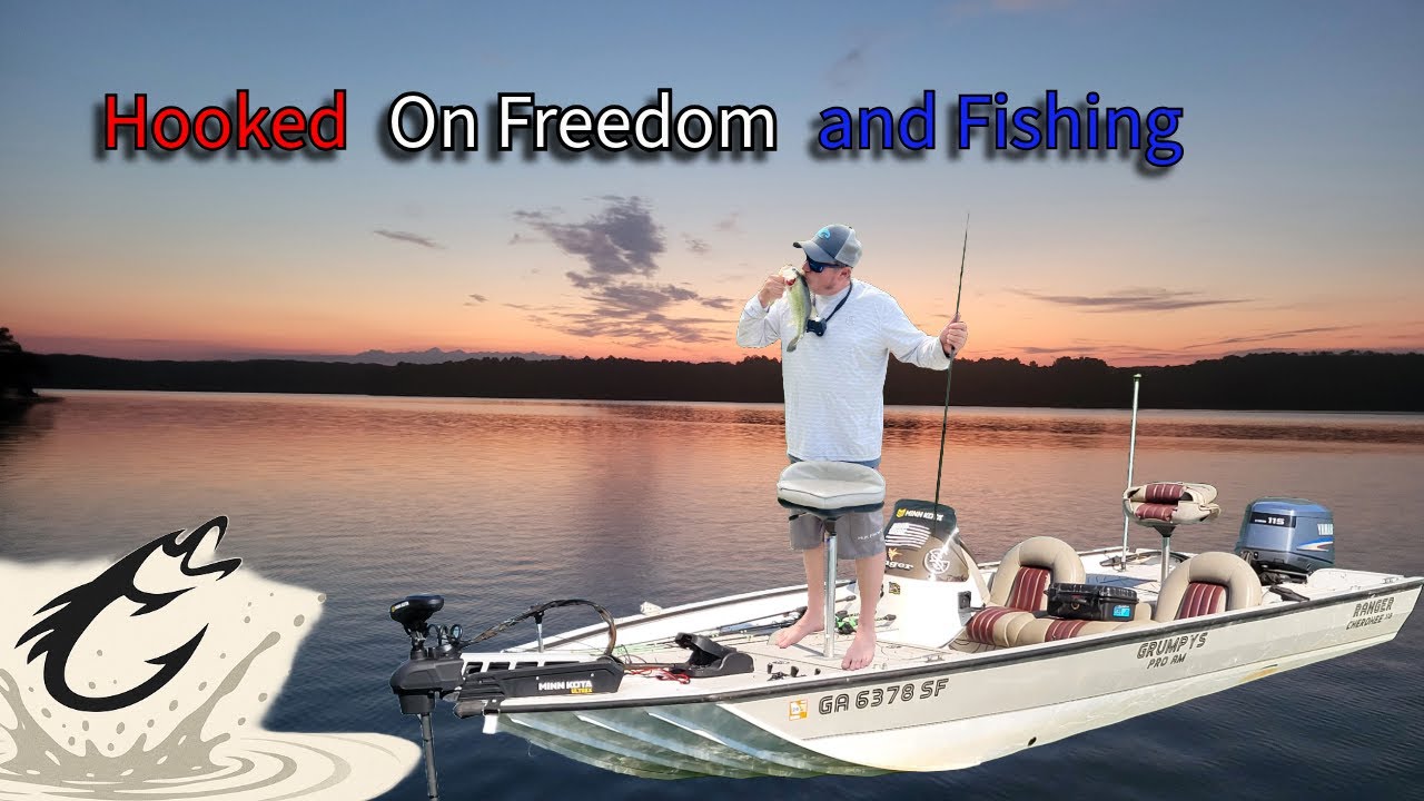 July 4th Hooked on Freedom and Fishing #bassfishing #fishing #russelllake