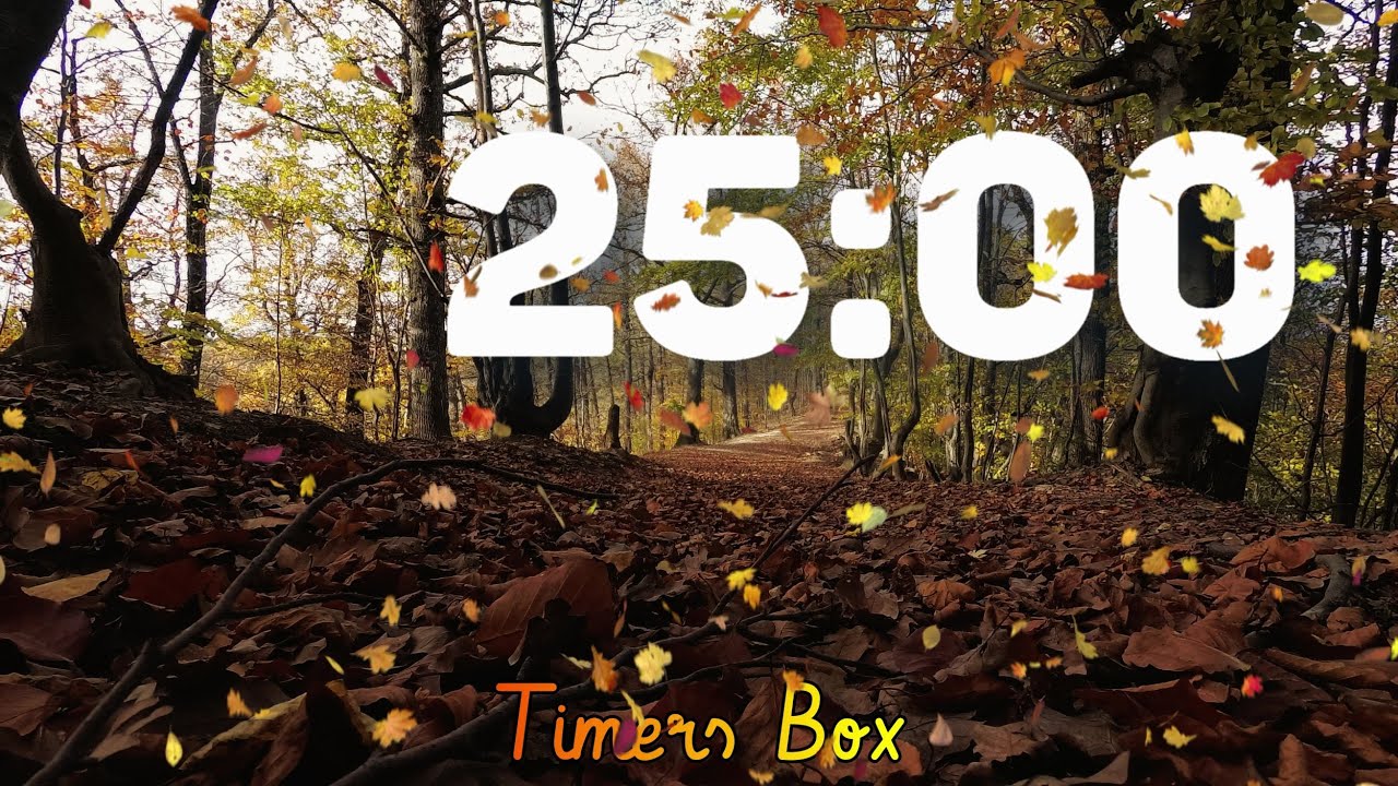 Autumn 25 Minute Timer with Relaxing Music 🍁 Tranquil Fall Ambiance 