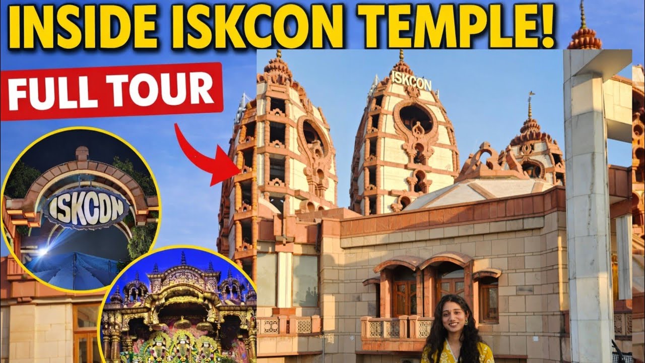 Visiting || Biggest Iskcon Temple in Delhi || 🙏🦚 ISKCON DELHI EAST KAILASH || 