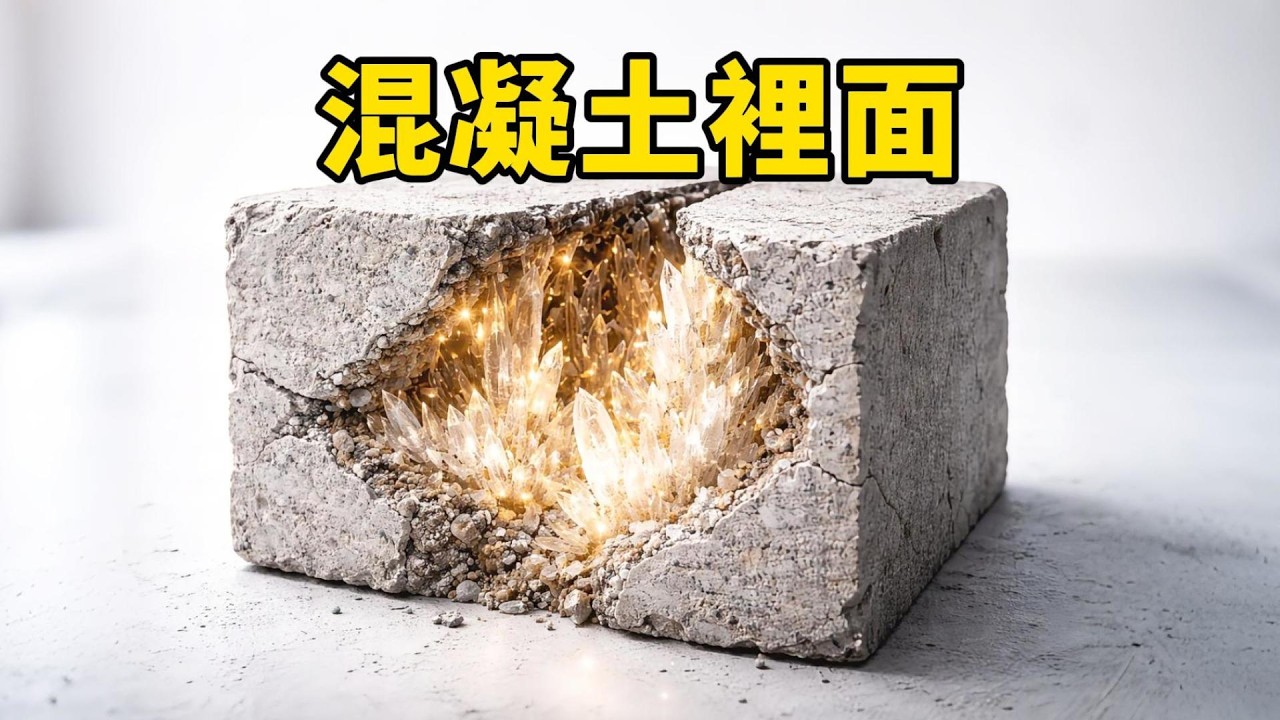 科學家拆開一塊混凝土，發現裡面在長晶體