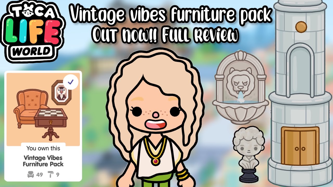 Vintage vibes furniture pack out now! | New Update | Full Review | Toca life world