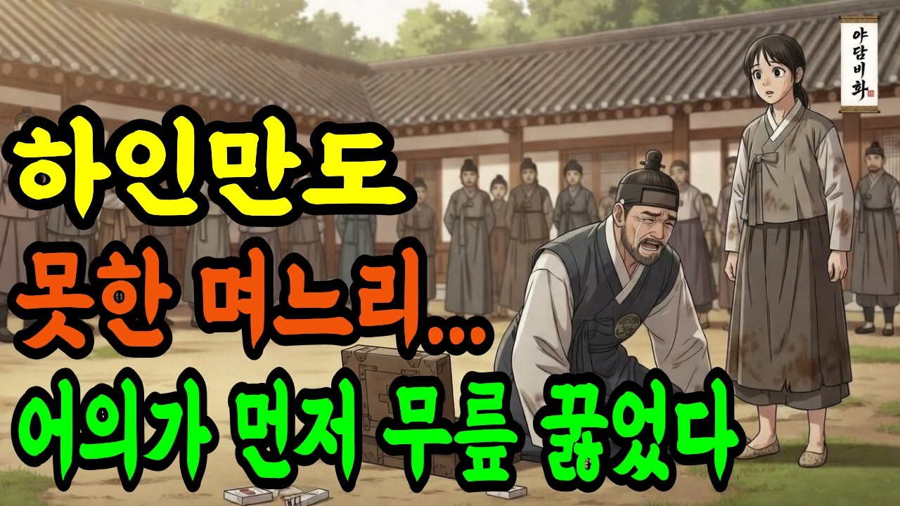 하인만도 못한 며느리... 어의가 먼저 무릎을 꿇었다. 야담|설화|오디오북|민담|