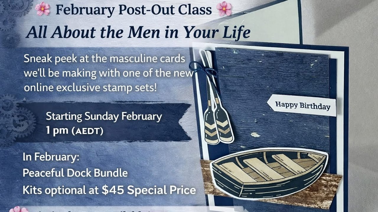 Card 1 February Post Out Cards. All about our men in our lives