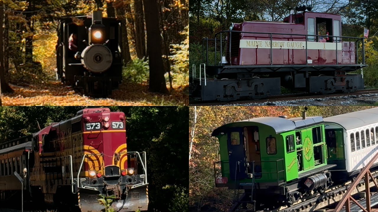 Railfanning Trains in Maine and New Hampshire! Conway, SR&RL, Maine Narrow Gauge RR, and Cog Railway
