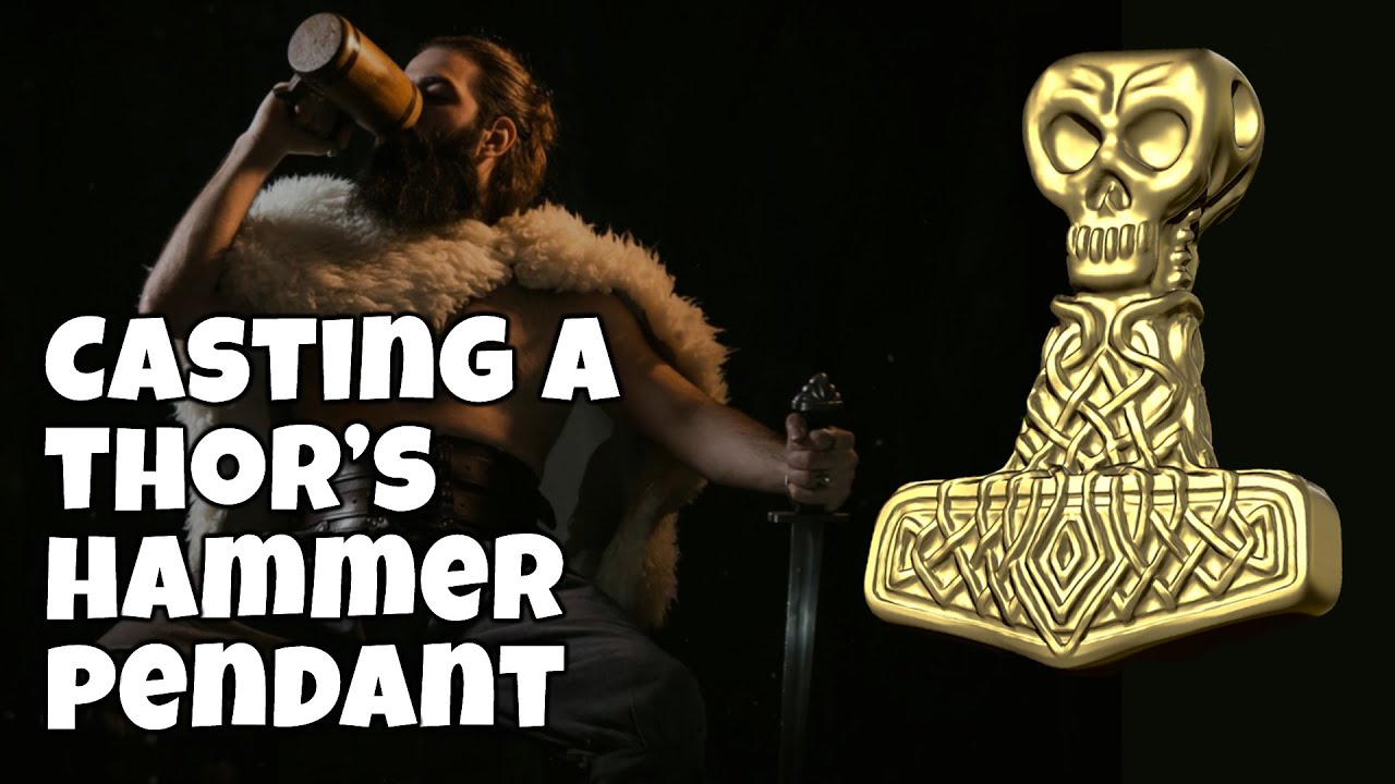 Viking Thors Hammer pendant - 3D printed & cast in Bronze using Bluecast X5 castable resin by VOGMAN