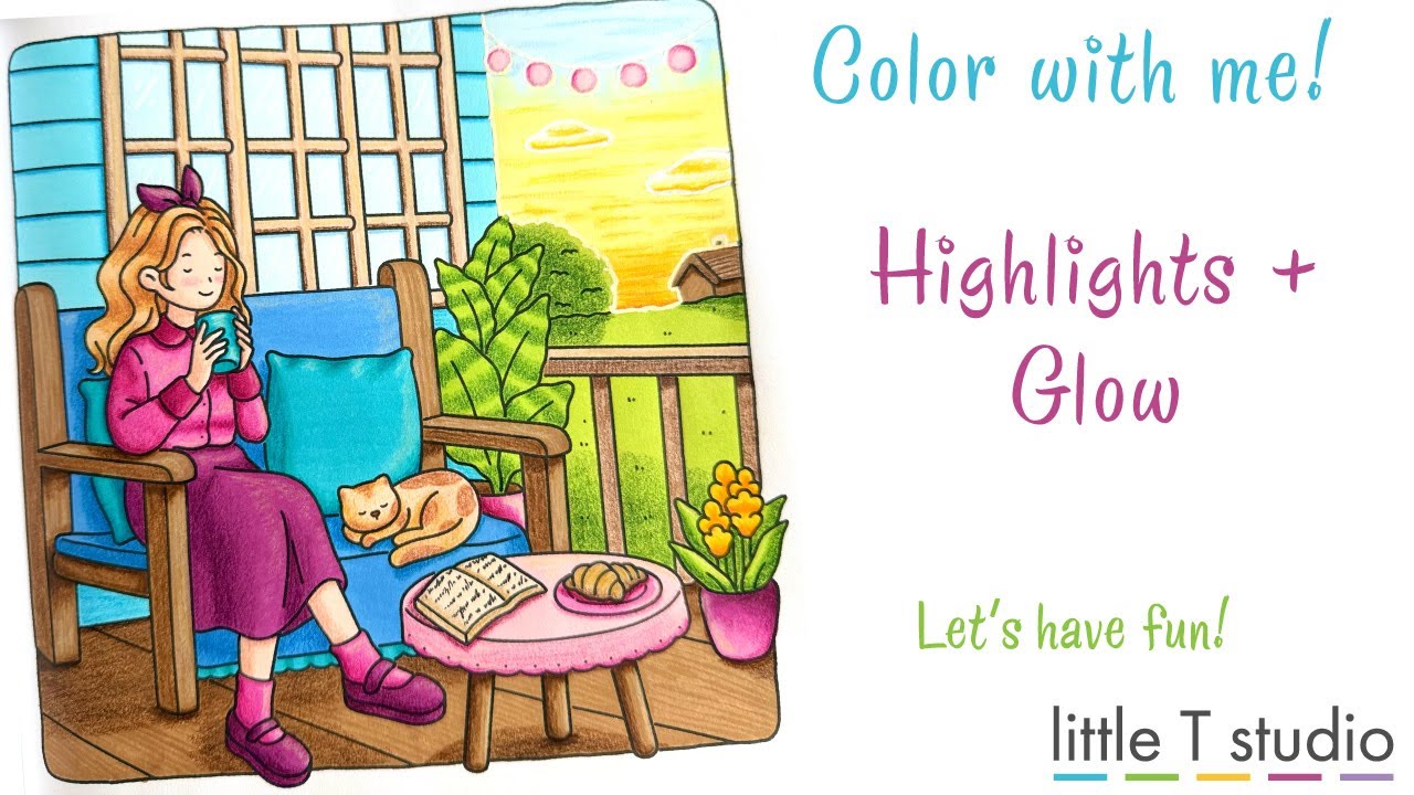 Как создать блики и свечение на раскрасках