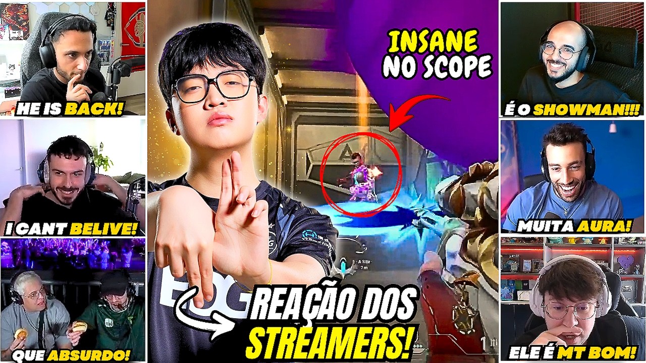 NO SCOPE VOADOR do ZMJJK! 🔥 Reação dos Streamers (EDG x M8)