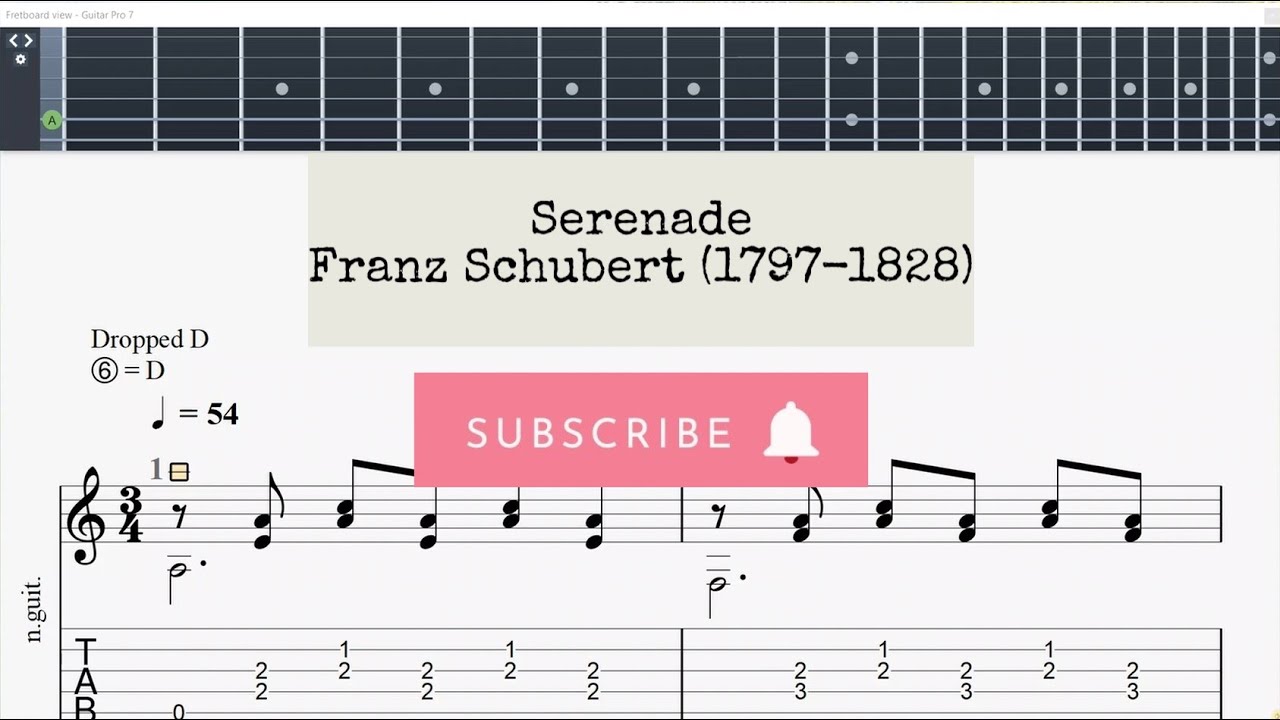 Serenade - Franz Schubert (1797-1828) - Guitar Tab