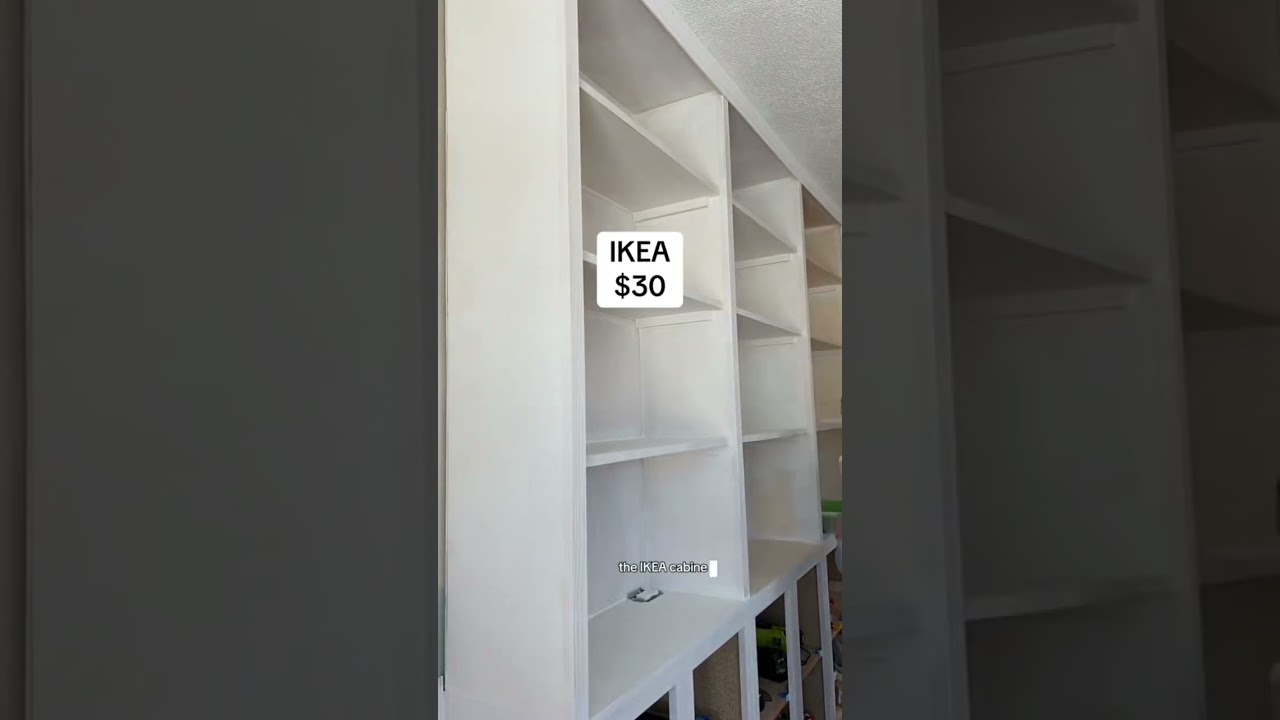 Встроенный книжный шкаф против лайфхака IKEA #ikeahack #builtins #bookcase #bookshelves #diybuilds