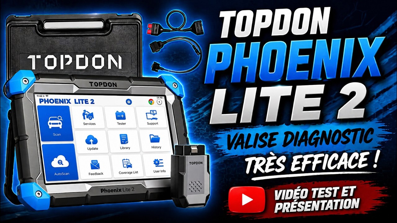 Valise diagnostic Topdon Phoenix Lite 2 Très efficace 🔥🔥Test et présentation