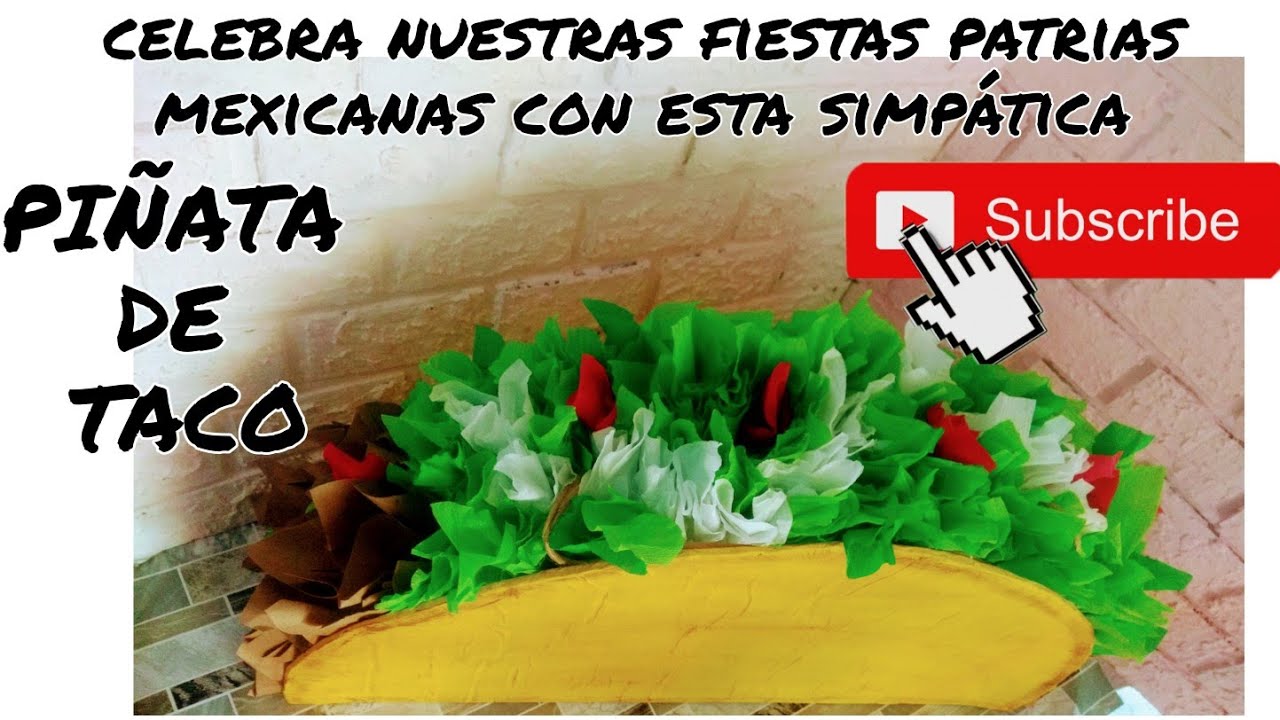 💗 PIÑATA de TACO 🌮 || fiestas patrias mexicanas