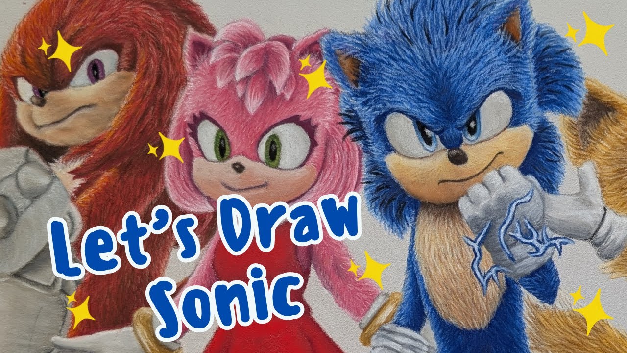 Drawing Sonic the Hedgehog | Sonic Movie 3
