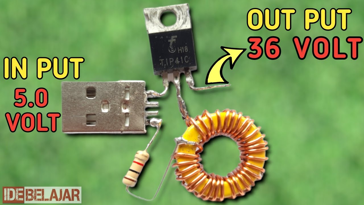 TIP 41 STEP UP VOLTAGE | rangkaian step up dc to dc | step up simple circuit | menaikan tegangan dc