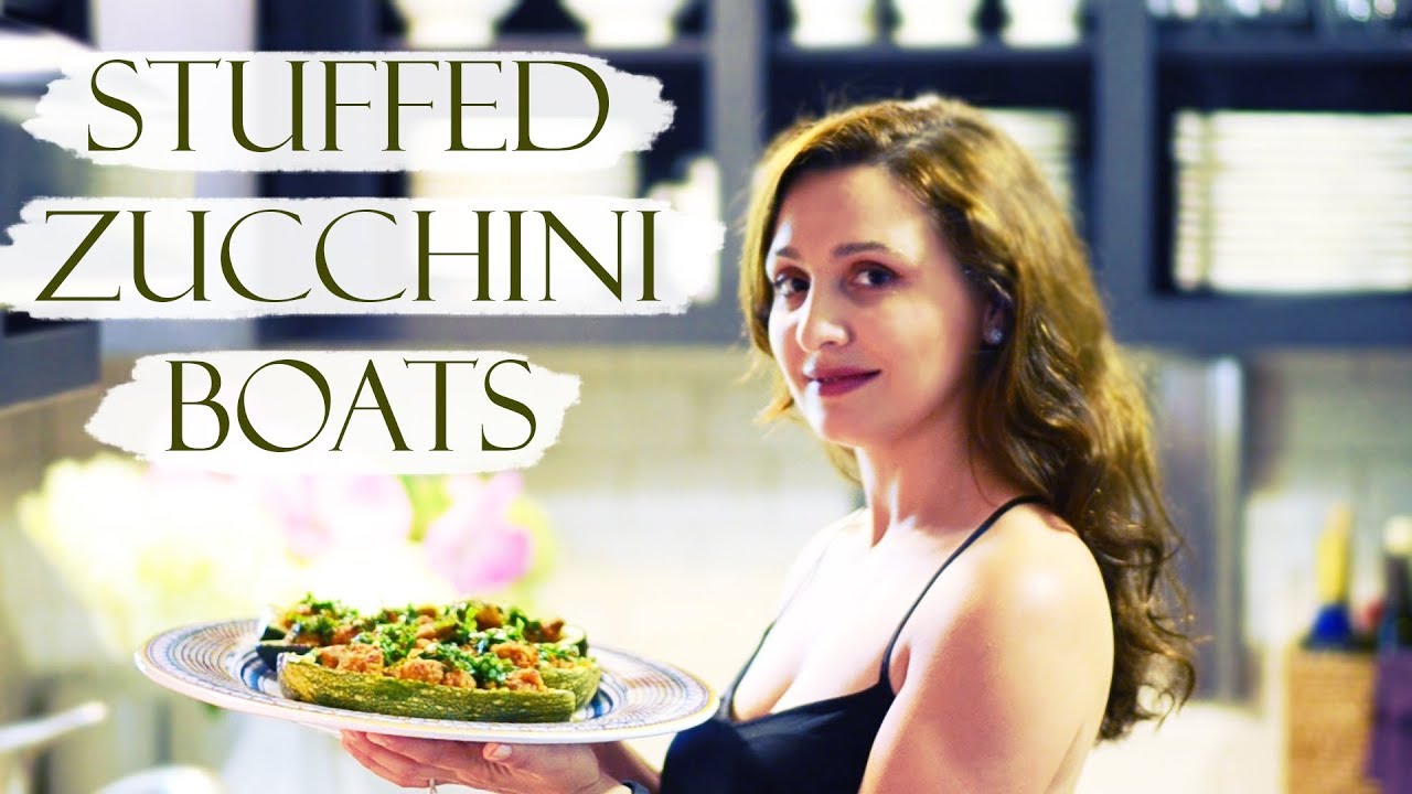 Stuffed Zucchini Boats / ზუკინის ნავები