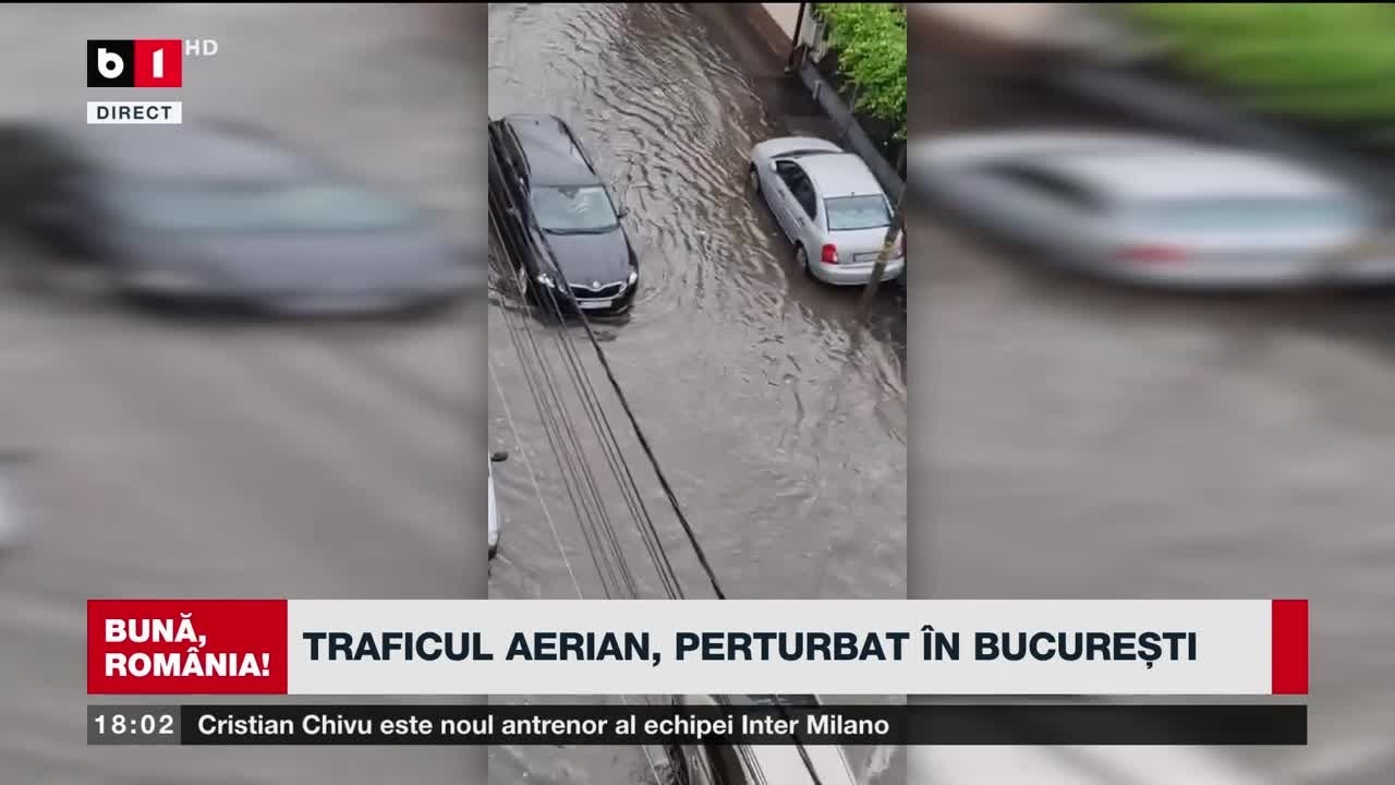 Potop în Capitală. Străzi inundate, copaci căzuți.Cum a arătat Bucureștiul după furtuna de o oră