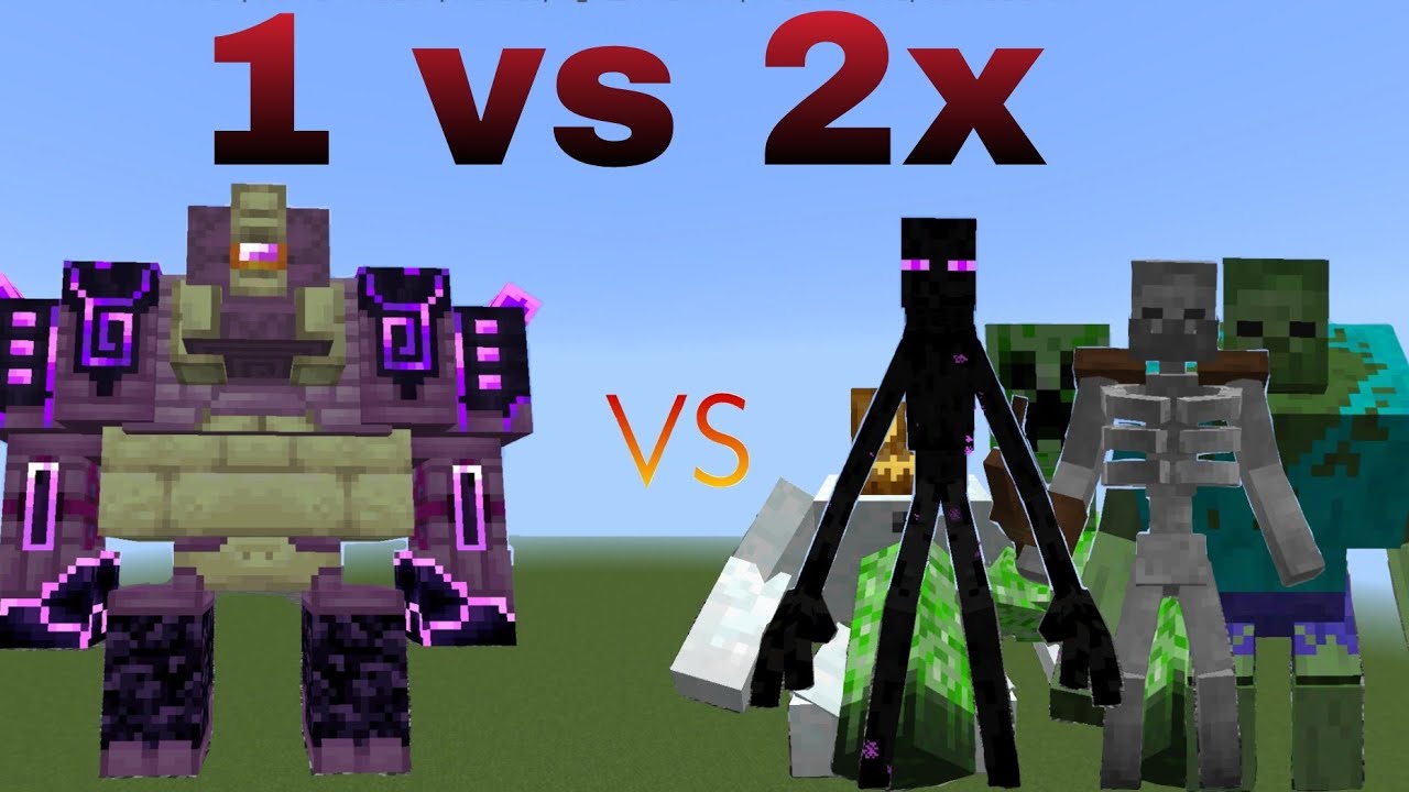 Ender Guardian vs Mutant Beasts 2x - Minecraft Mob Battle
