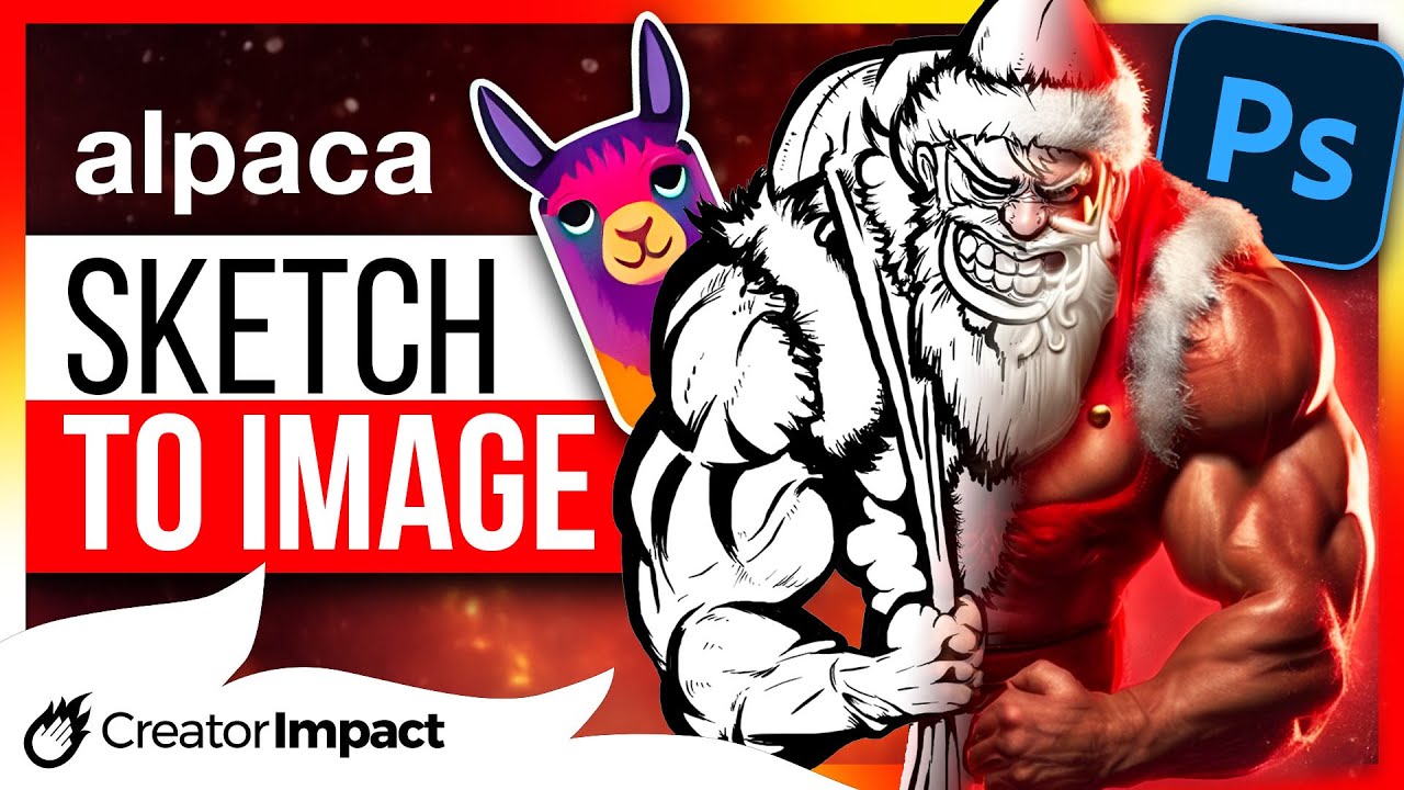 Using SKETCH TO IMAGE in Alpaca AI for Photoshop