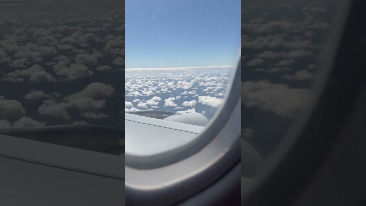 Airplane Ride Window View  #sky #shorts #clouds #flyinghigh #travel