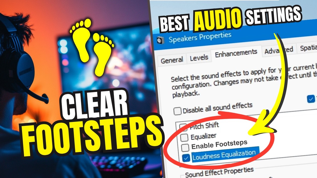Stop Missing Footsteps! Best Windows AUDIO Settings for QUALITY Sound & GAMING