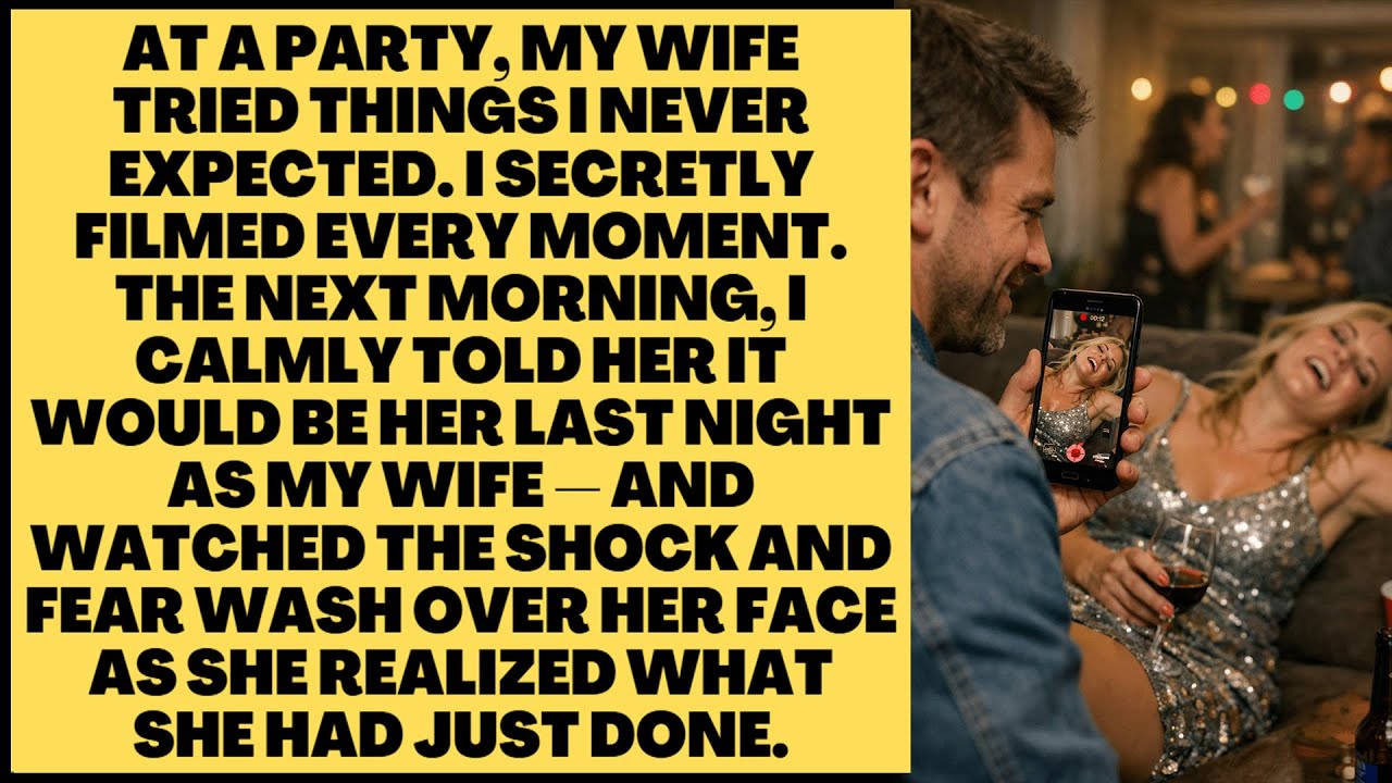 At a Party, My Wife Tried Things I Never Expected. I Secretly Filmed Every Moment. The Next Morning.