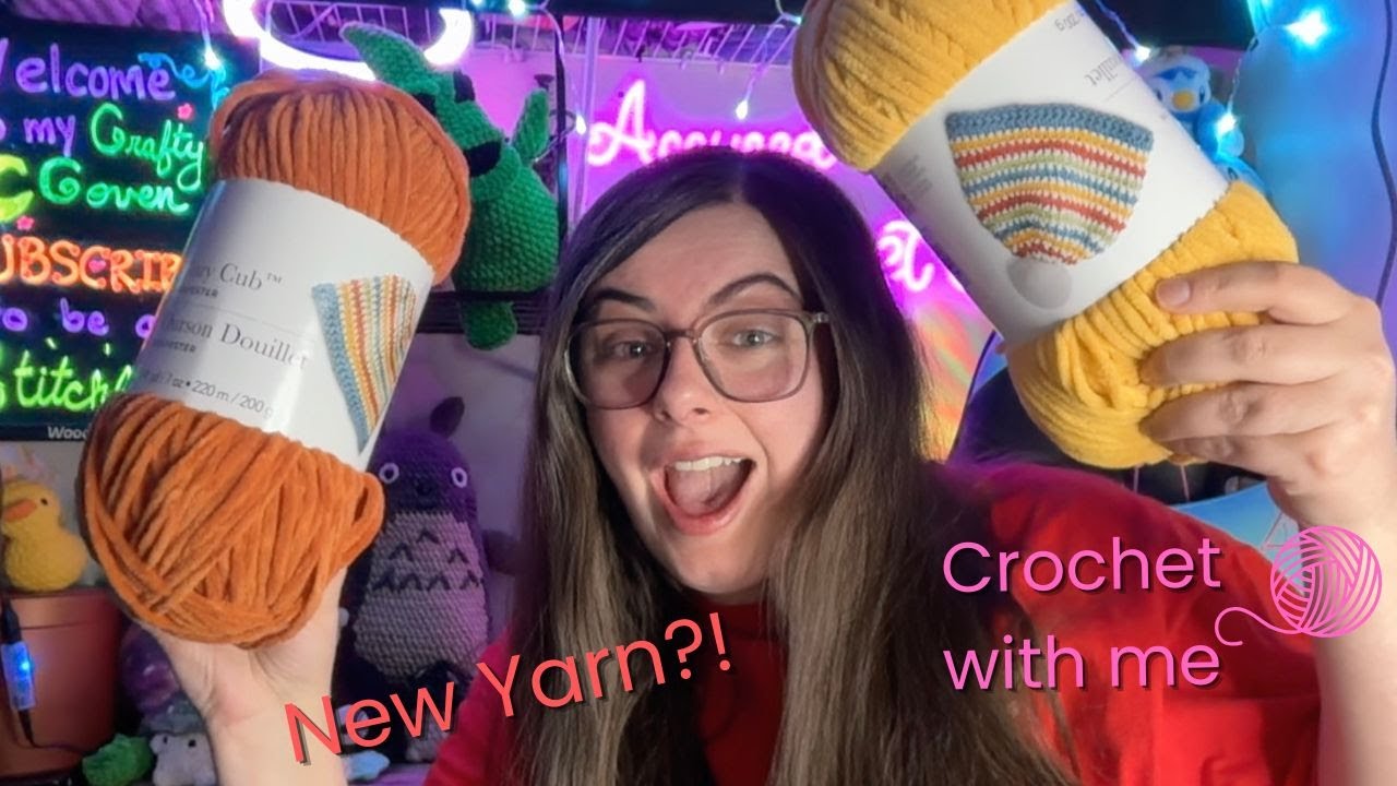 Michaels New Yarn Review / Crochet with Me 🧶