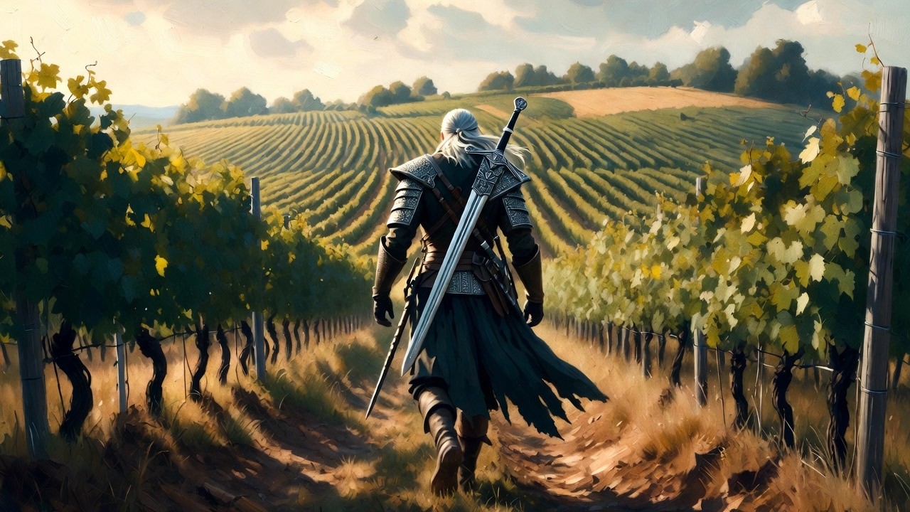 The Witcher is taking in the vineyard-covered slopes of Toussaint
