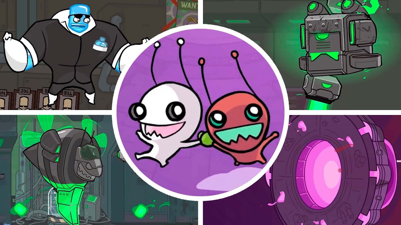 Alien Hominid Invasion - All Bosses With Cutscenes + Secret Ending