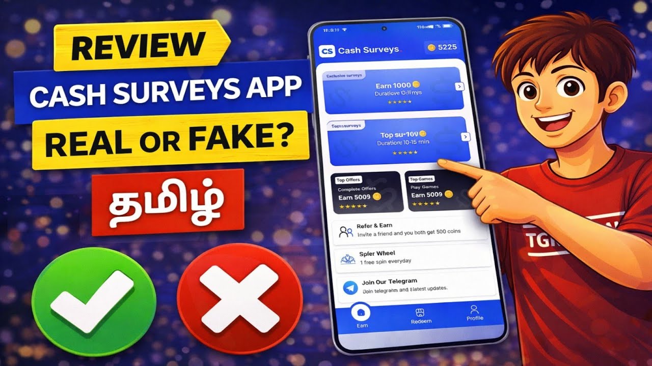 Cash Surveys App Review in Tamil | Is Cash Surveys App Real or Fake? | TGKabilan