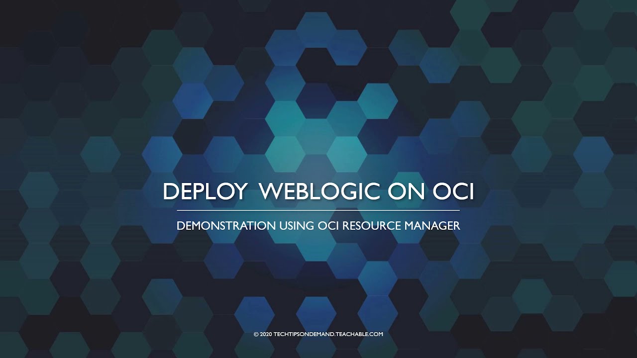 Run Oracle WebLogic on OCI using Resource Manager