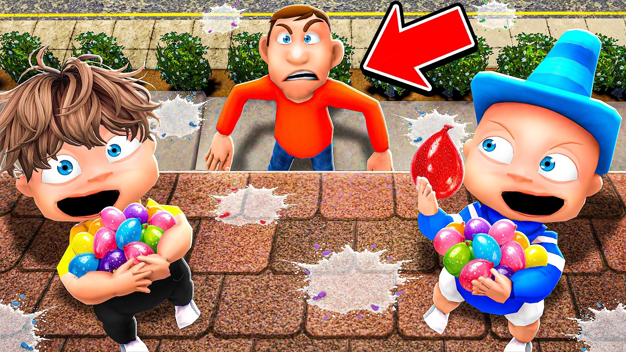 HIDING ON ROOF to Escape my Evil Daddy!