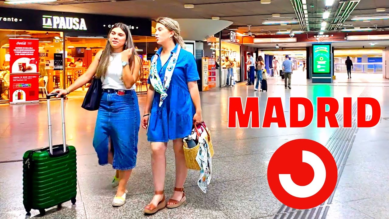 Madrid Puerta de Atocha Almudena Grandes Train Station Walking Tour [4K] Spanish Railways