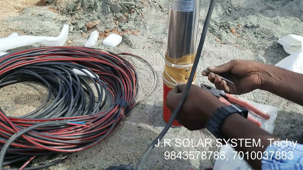 280W போர்வெல் மோட்டார் 100 அடி, 200W /12V SOLAR PANEL 1 இன்ச்,3000லி, திருச்சி மாவட்டம்.