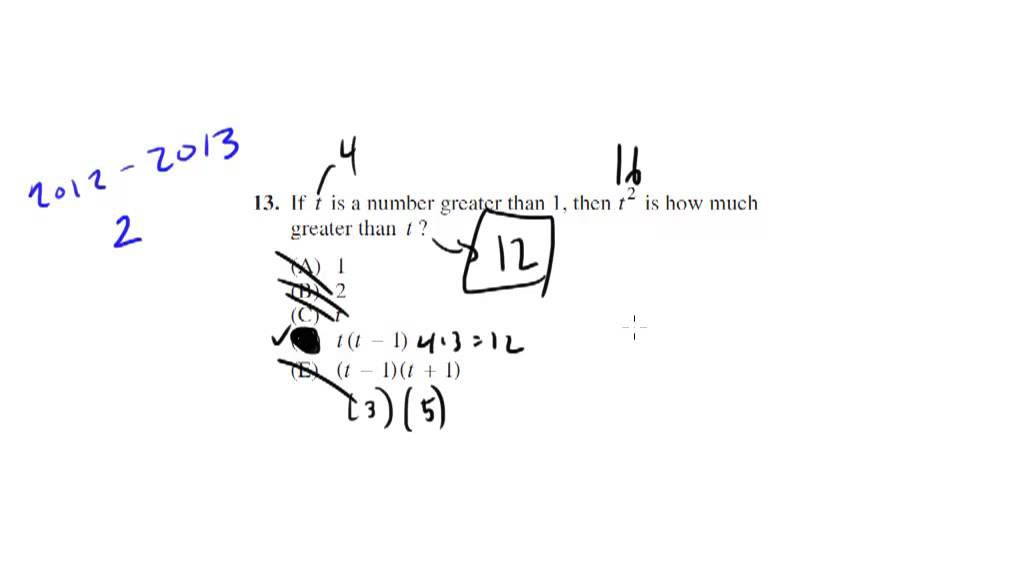 Plug In - Algebra - SAT Math Tactics